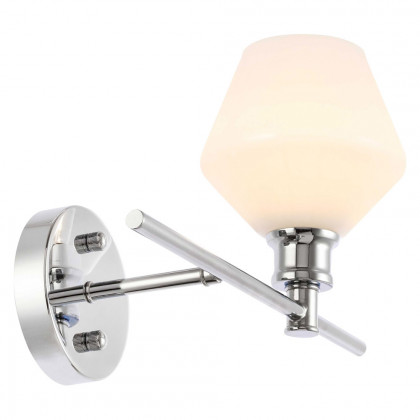 Elegant Wall Sconce - Chrome/Matte Glass, Right Side (LD2305C)