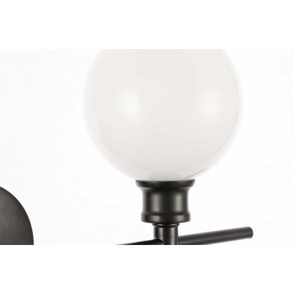 Elegant Wall Sconce - Black/Matte Glass, Right Side (LD2307BK)