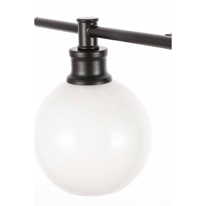 Elegant Wall Sconce - Black/Matte Glass, Right Side (LD2307BK)