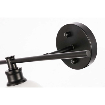 Elegant Wall Sconce - Black/Matte Glass, Right Side (LD2307BK)