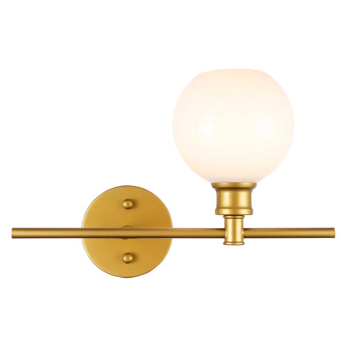 Elegant Wall Sconce - Brass/Matte Glass, Right Side (LD2307BR)