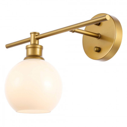 Elegant Wall Sconce - Brass/Matte Glass, Right Side (LD2307BR)