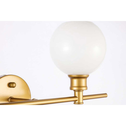 Elegant Wall Sconce - Brass/Matte Glass, Right Side (LD2307BR)