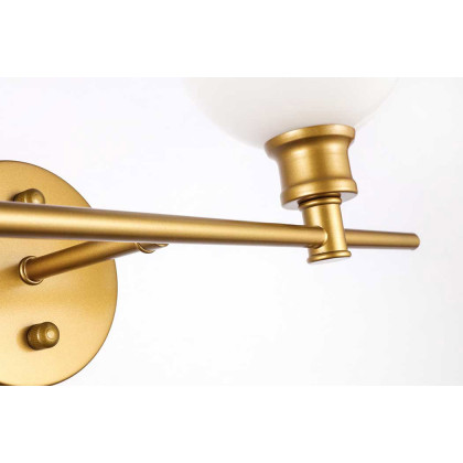 Elegant Wall Sconce - Brass/Matte Glass, Right Side (LD2307BR)