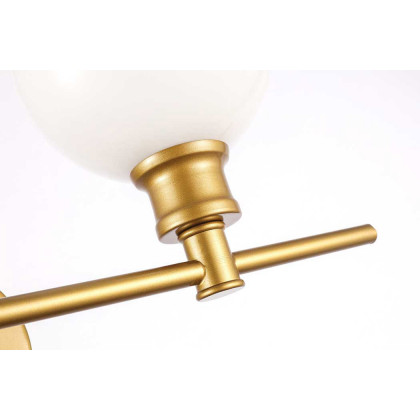 Elegant Wall Sconce - Brass/Matte Glass, Right Side (LD2307BR)