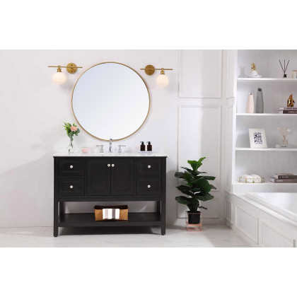 Elegant Wall Sconce - Brass/Matte Glass, Right Side (LD2307BR)