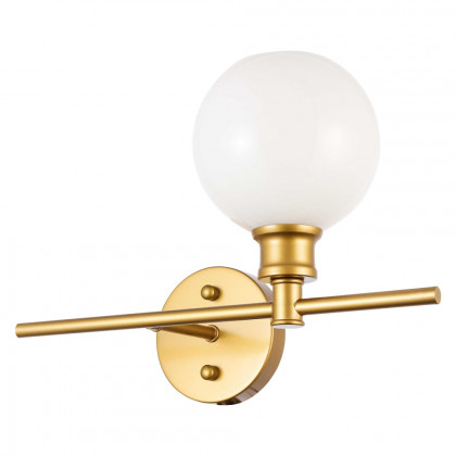 Elegant Wall Sconce - Brass/Matte Glass, Right Side (LD2307BR)