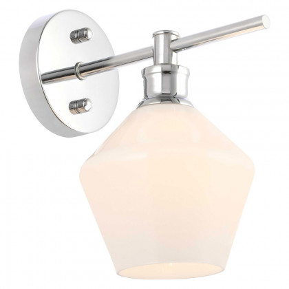 Elegant Wall Sconce - Chrome/Matte Glass (LD2309C)