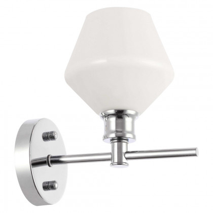 Elegant Wall Sconce - Chrome/Matte Glass (LD2309C)