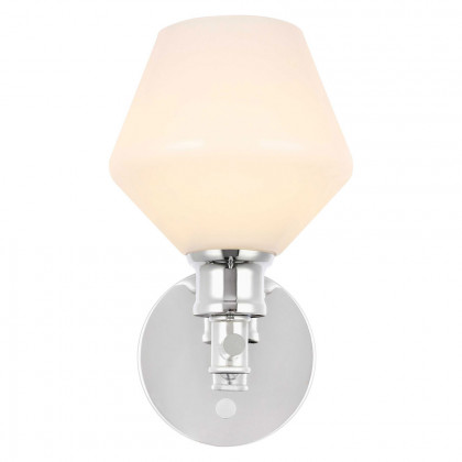 Elegant Wall Sconce - Chrome/Matte Glass (LD2309C)
