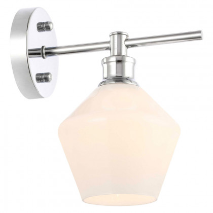 Elegant Wall Sconce - Chrome/Matte Glass (LD2309C)