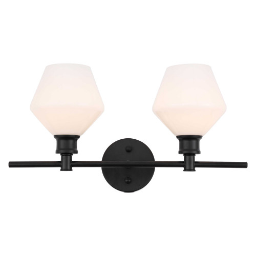 Elegant Wall Sconce - Black/Matte Glass (LD2313BK)