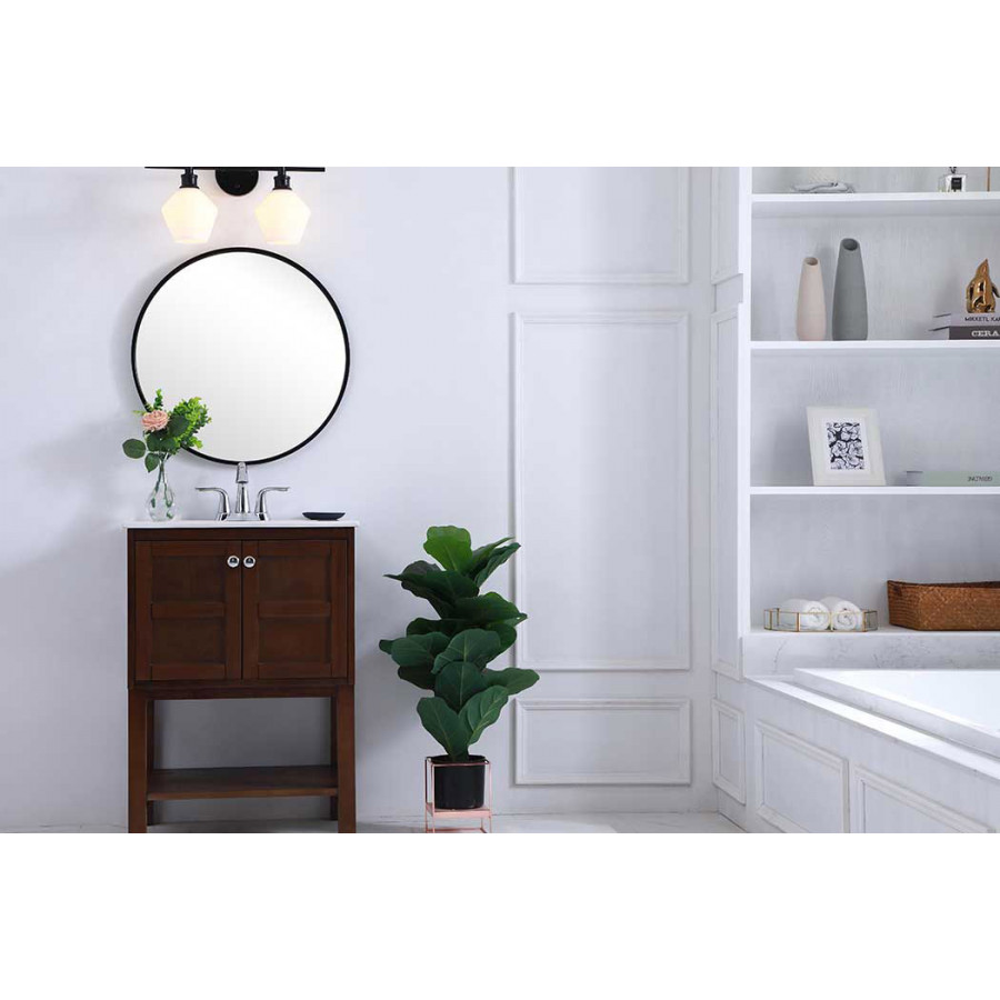 Elegant Wall Sconce - Black/Matte Glass (LD2313BK)