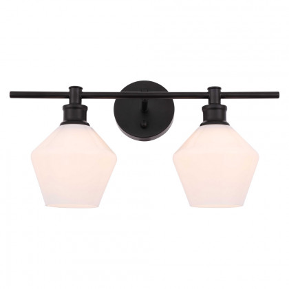 Elegant Wall Sconce - Black/Matte Glass (LD2313BK)