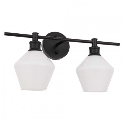 Elegant Wall Sconce - Black/Matte Glass (LD2313BK)