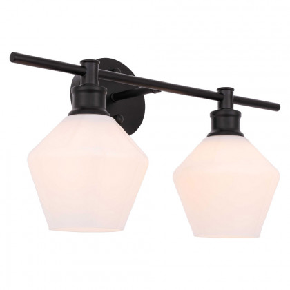Elegant Wall Sconce - Black/Matte Glass (LD2313BK)