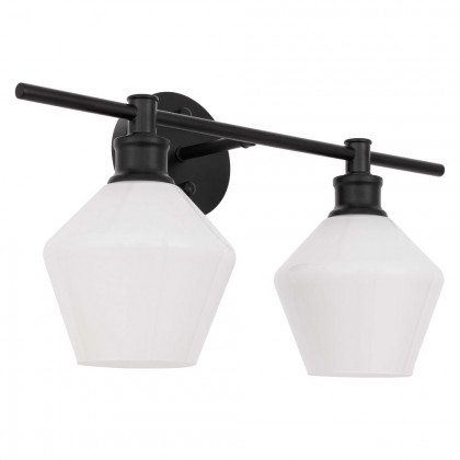 Elegant Wall Sconce - Black/Matte Glass (LD2313BK)