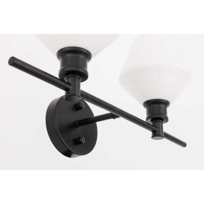 Elegant Wall Sconce - Black/Matte Glass (LD2313BK)
