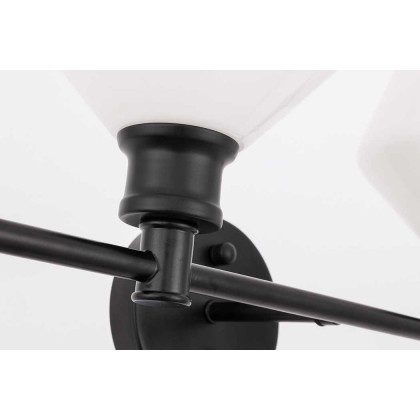 Elegant Wall Sconce - Black/Matte Glass (LD2313BK)