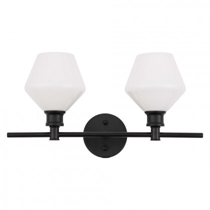 Elegant Wall Sconce - Black/Matte Glass (LD2313BK)