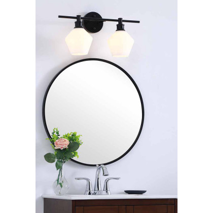 Elegant Wall Sconce - Black/Matte Glass (LD2313BK)