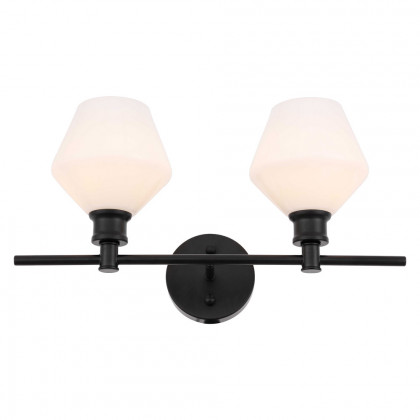 Elegant Wall Sconce - Black/Matte Glass (LD2313BK)