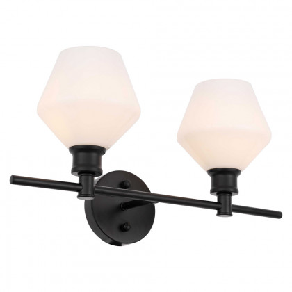 Elegant Wall Sconce - Black/Matte Glass (LD2313BK)