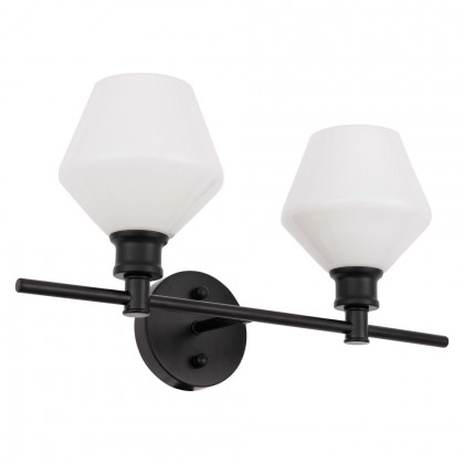 Elegant Wall Sconce - Black/Matte Glass (LD2313BK)