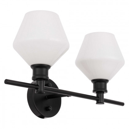 Elegant Wall Sconce - Black/Matte Glass (LD2313BK)