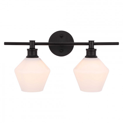 Elegant Wall Sconce - Black/Matte Glass (LD2313BK)