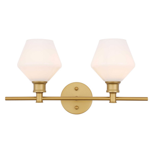Elegant Wall Sconce - Brass/Matte Glass (LD2313BR)