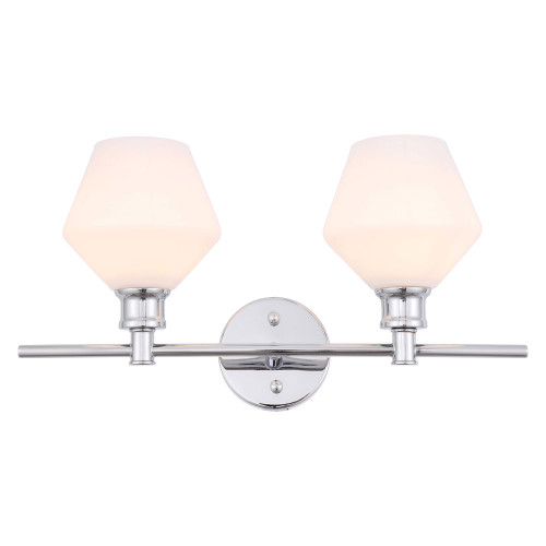 Elegant Wall Sconce - Chrome/Matte Glass (LD2313C)