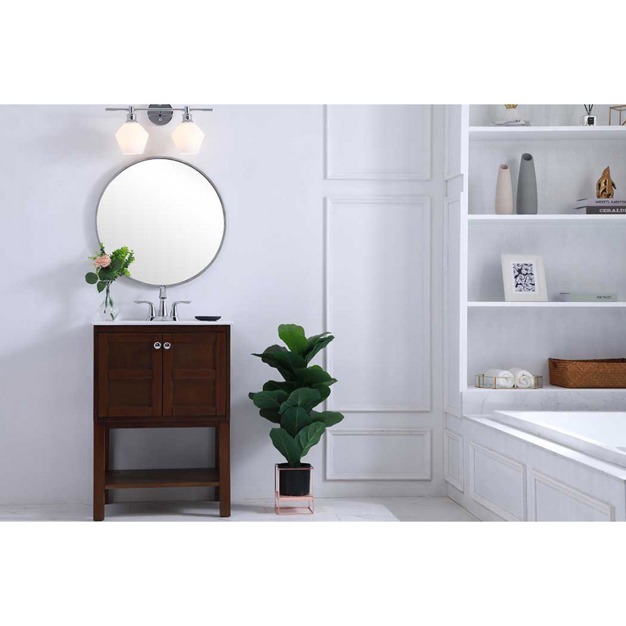 Elegant Wall Sconce - Chrome/Matte Glass (LD2313C)