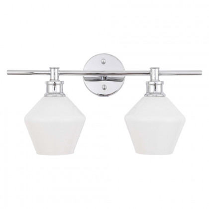 Elegant Wall Sconce - Chrome/Matte Glass (LD2313C)