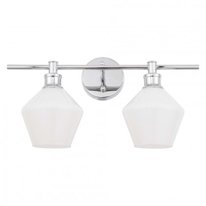 Elegant Wall Sconce - Chrome/Matte Glass (LD2313C)