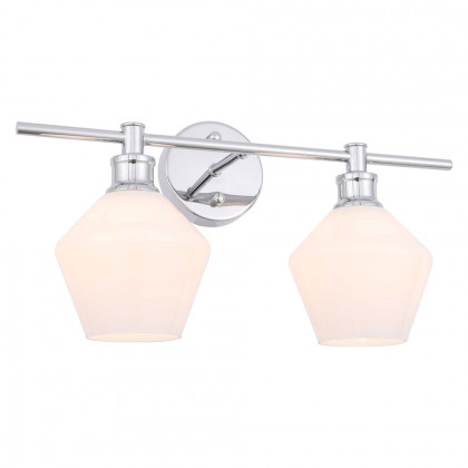 Elegant Wall Sconce - Chrome/Matte Glass (LD2313C)