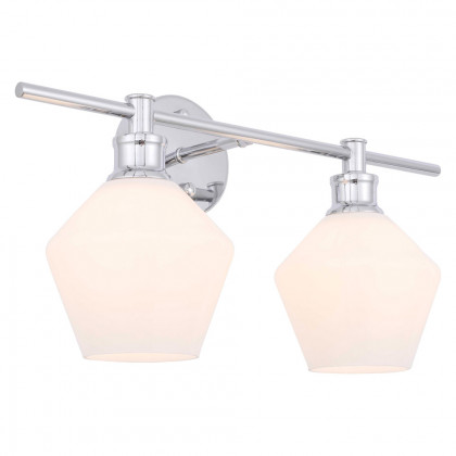 Elegant Wall Sconce - Chrome/Matte Glass (LD2313C)