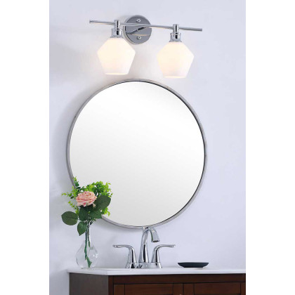Elegant Wall Sconce - Chrome/Matte Glass (LD2313C)