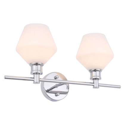 Elegant Wall Sconce - Chrome/Matte Glass (LD2313C)