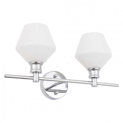 Elegant Wall Sconce - Chrome/Matte Glass (LD2313C)