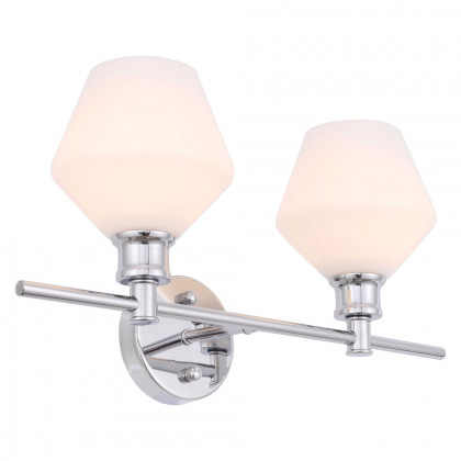 Elegant Wall Sconce - Chrome/Matte Glass (LD2313C)