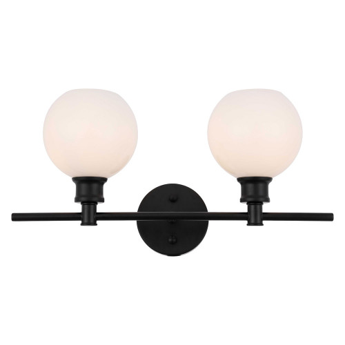 Elegant Wall Sconce - Black/Matte Glass (LD2315BK)