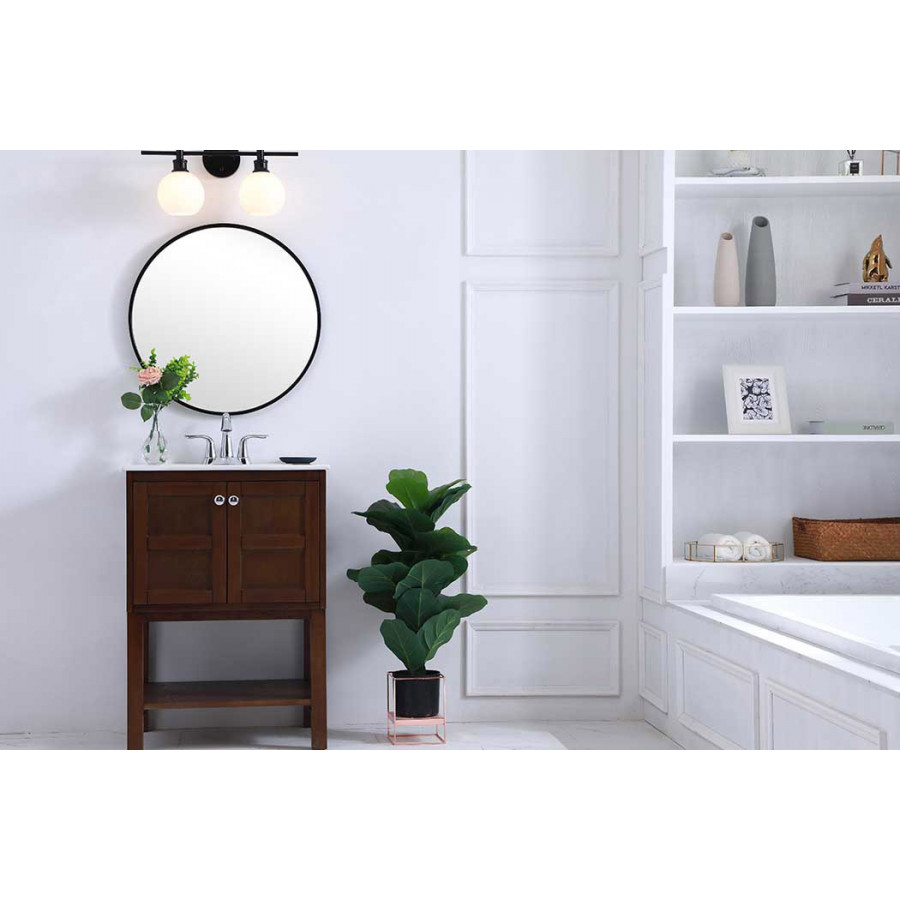 Elegant Wall Sconce - Black/Matte Glass (LD2315BK)