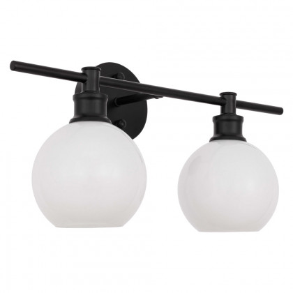 Elegant Wall Sconce - Black/Matte Glass (LD2315BK)