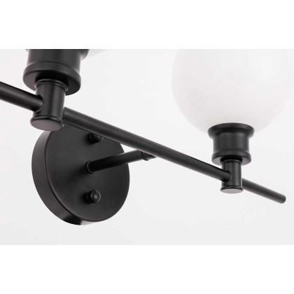 Elegant Wall Sconce - Black/Matte Glass (LD2315BK)
