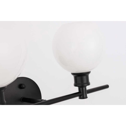 Elegant Wall Sconce - Black/Matte Glass (LD2315BK)