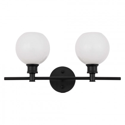 Elegant Wall Sconce - Black/Matte Glass (LD2315BK)