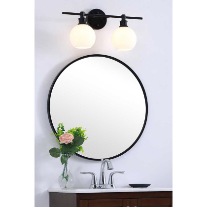 Elegant Wall Sconce - Black/Matte Glass (LD2315BK)