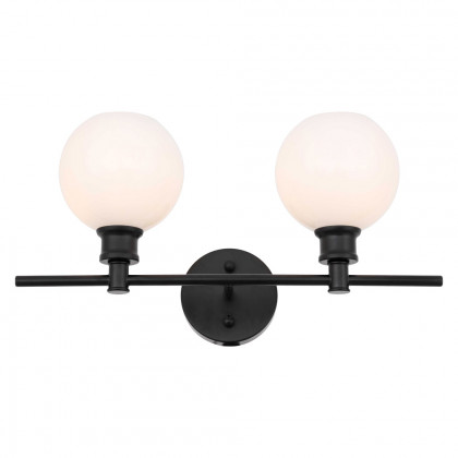 Elegant Wall Sconce - Black/Matte Glass (LD2315BK)