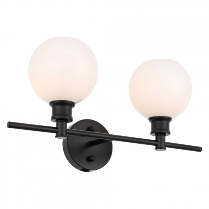 Elegant Wall Sconce - Black/Matte Glass (LD2315BK)